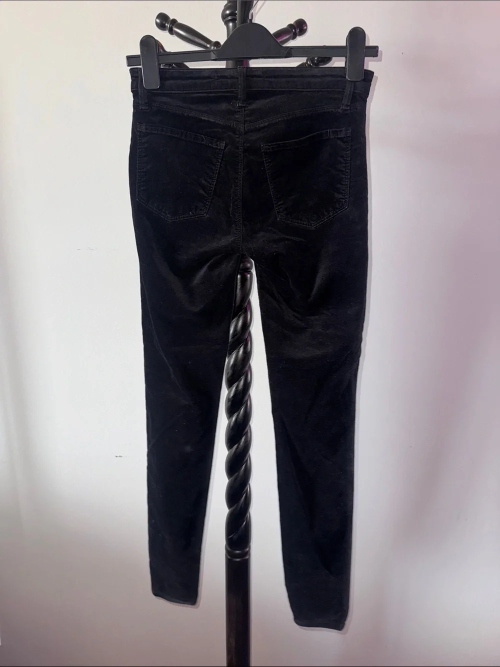 J Brand Black Velvet- Like Pants 7.1M